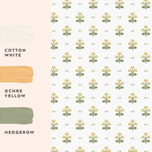 Harthill Daisy Ochre Yellow Wallpaper by Laura Ashley