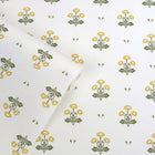 Harthill Daisy Ochre Yellow Wallpaper by Laura Ashley