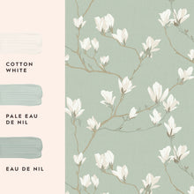 Magnolia Grove Pale Eau De Nil Wallpaper by Laura Ashley