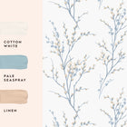 Pussy Willow Seaspray Wallpaper by Laura Ashley