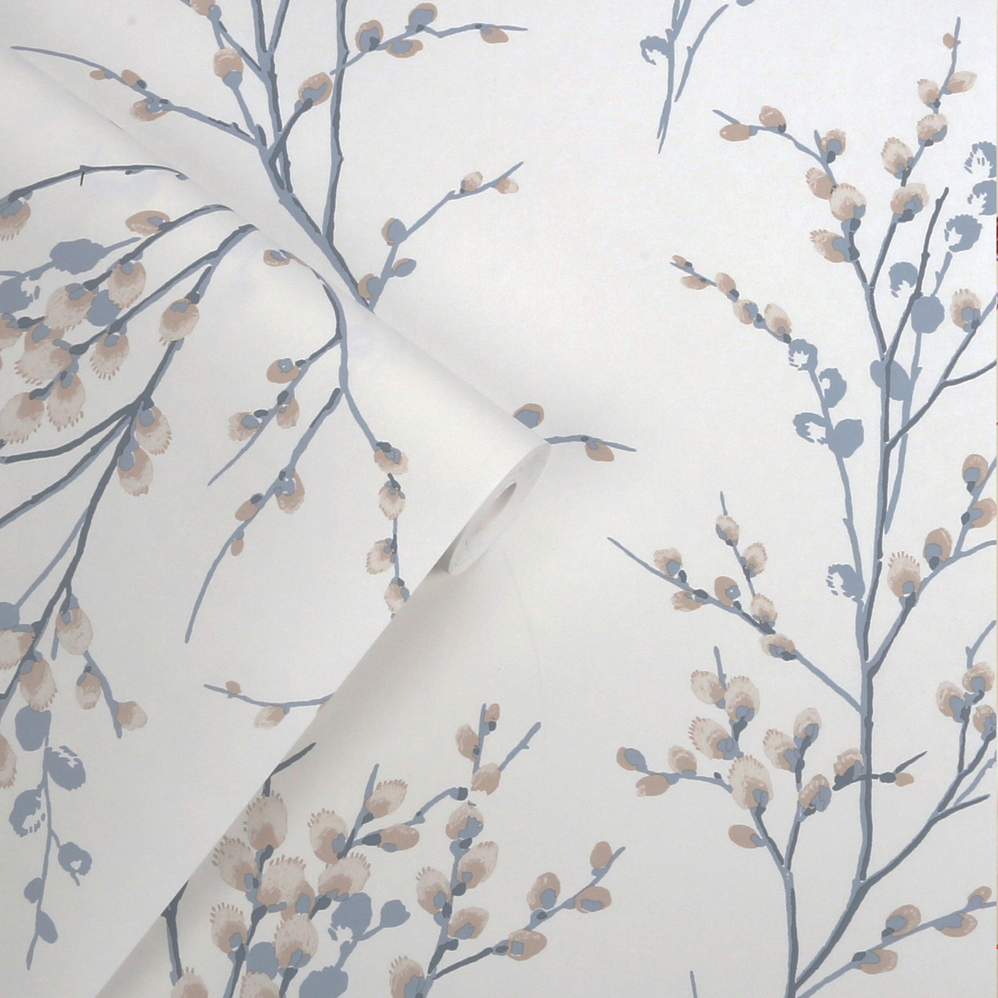 Pussy Willow Seaspray Wallpaper by Laura Ashley