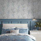 Pussy Willow Seaspray Wallpaper by Laura Ashley