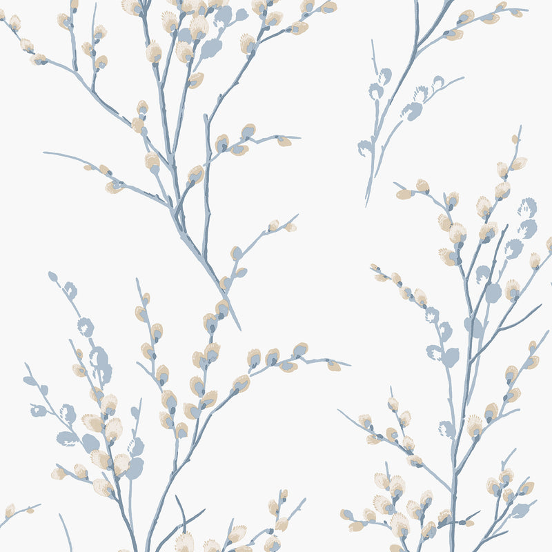Pussy Willow Seaspray Wallpaper by Laura Ashley
