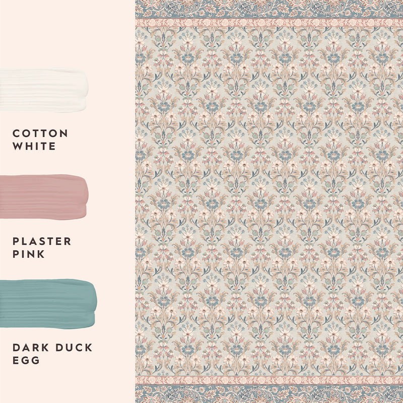 Semington Multi/Plaster Pink Mural by Laura Ashley