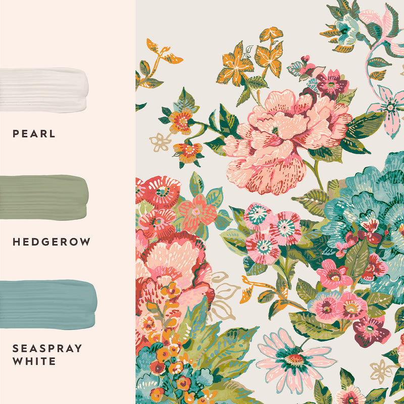 Lavington Blooms Multi Mural by Laura Ashley