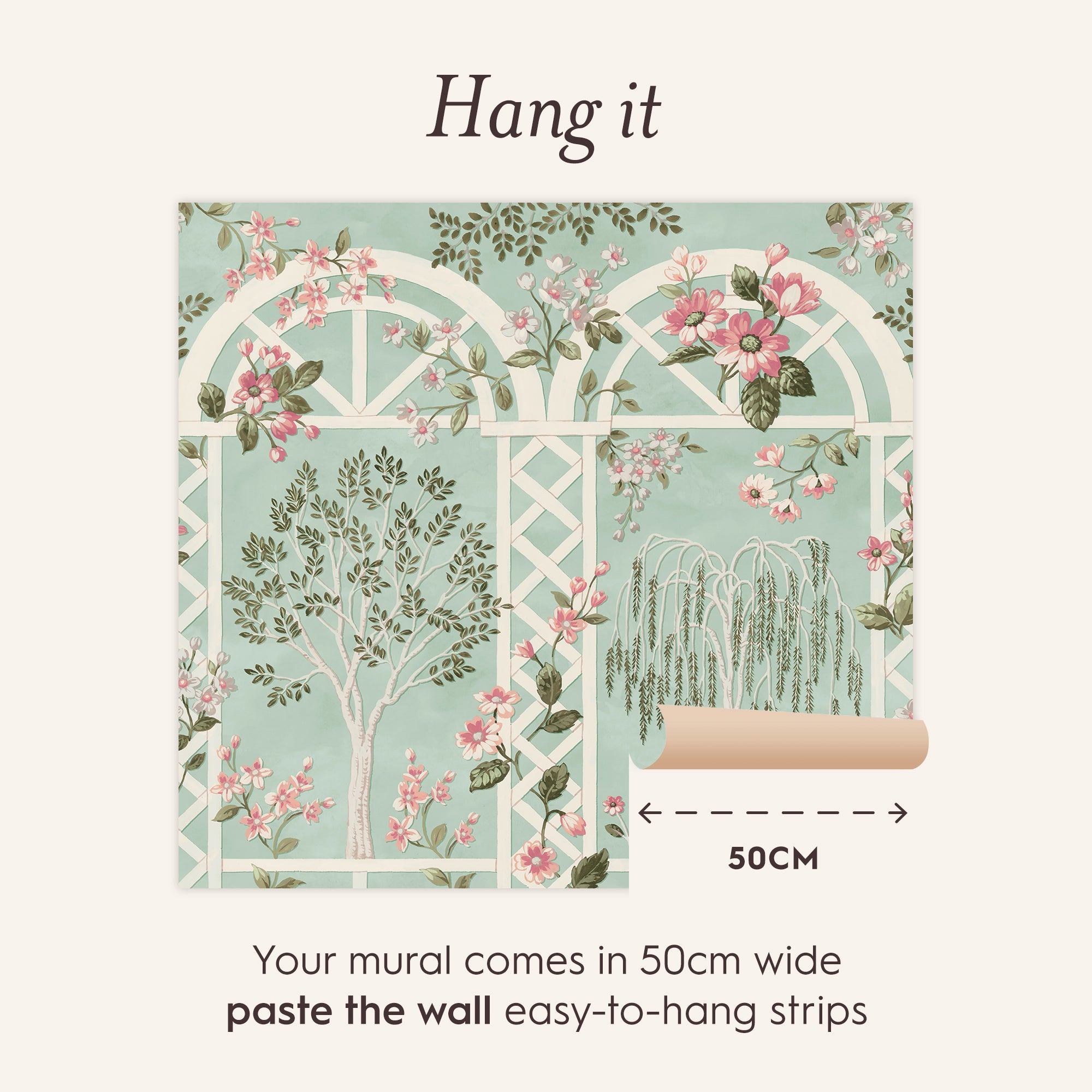 143357 Arlingham Gardens Eau De Nil Mural Mural by Laura Ashley