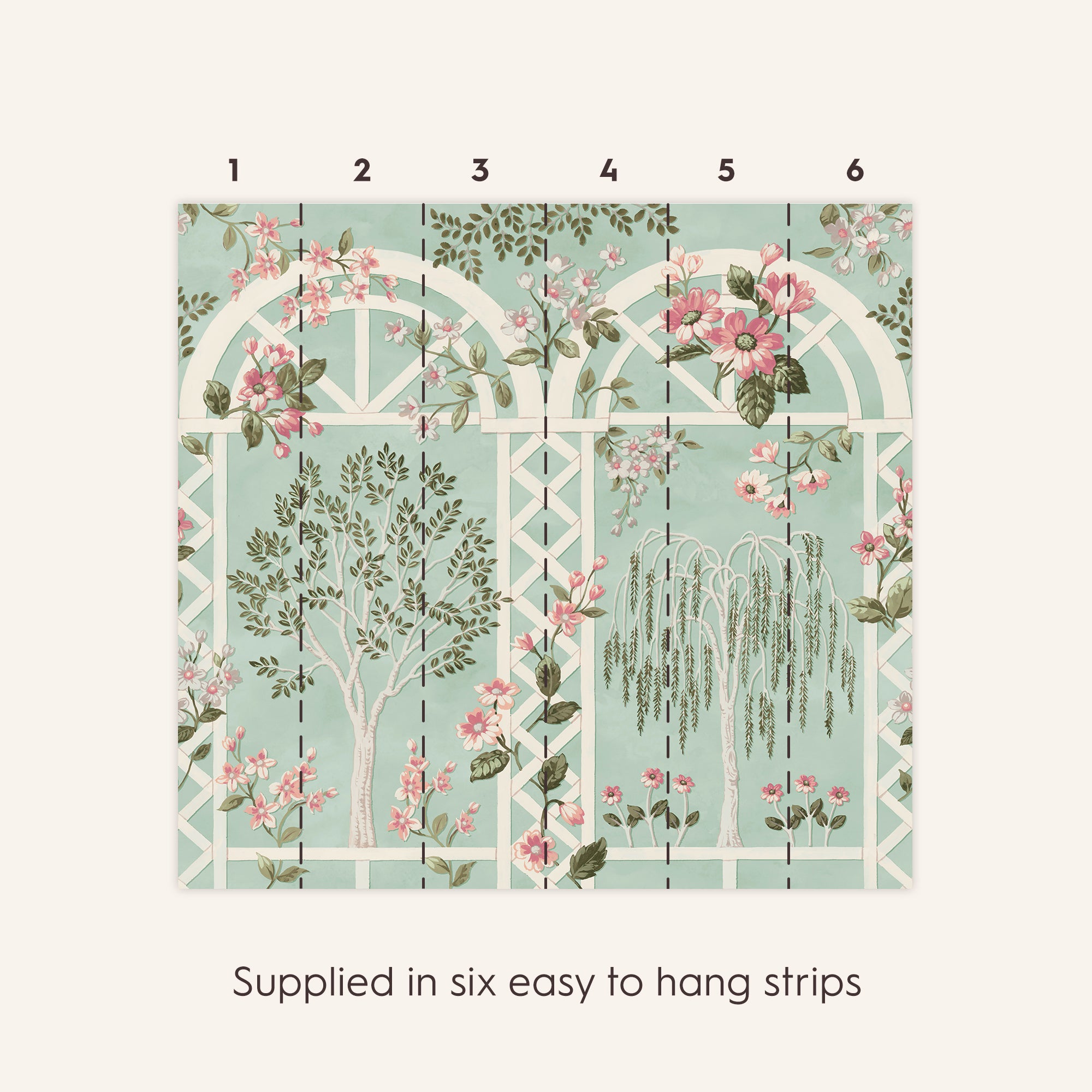 143357 Arlingham Gardens Eau De Nil Mural Mural by Laura Ashley