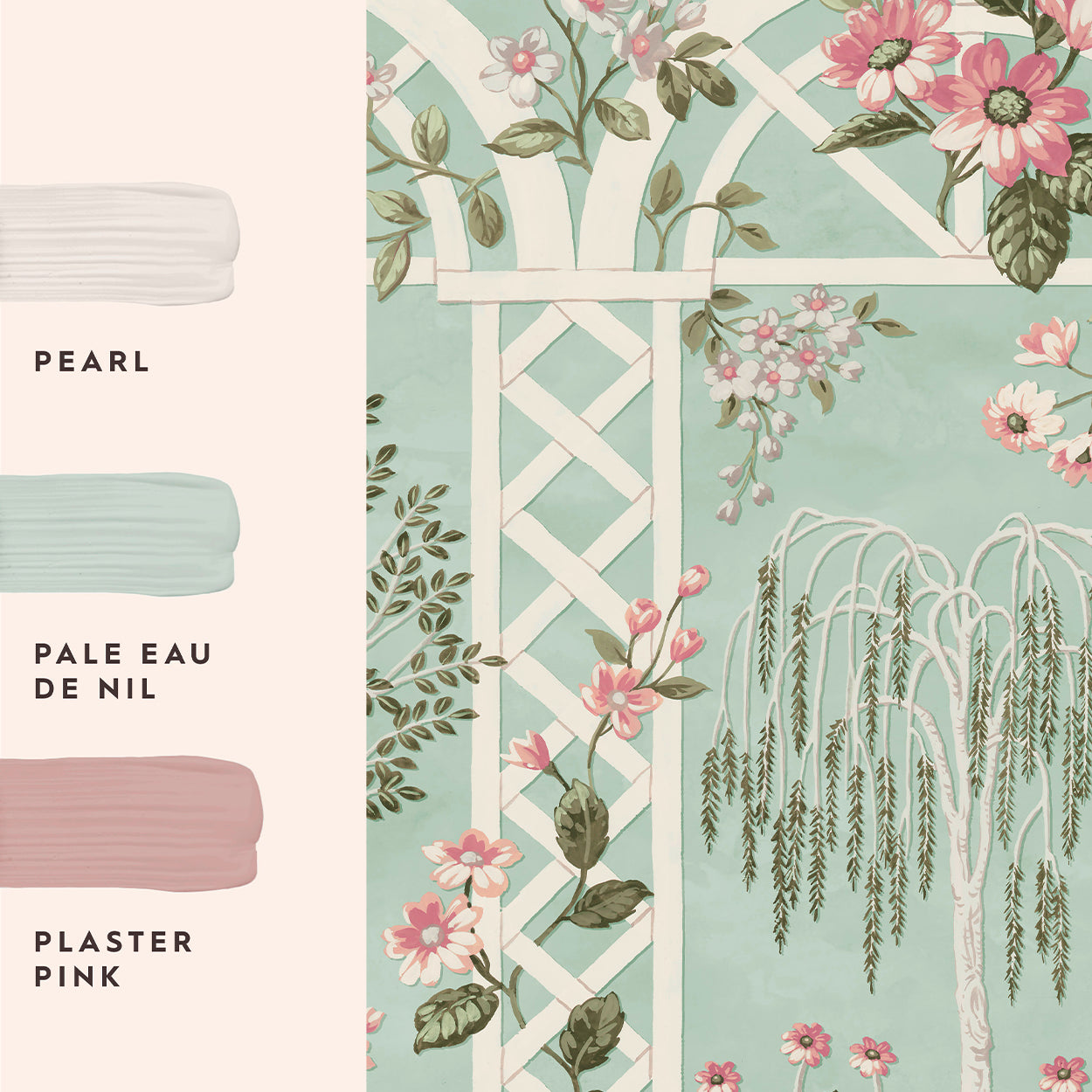 143357 Arlingham Gardens Eau De Nil Mural Mural by Laura Ashley