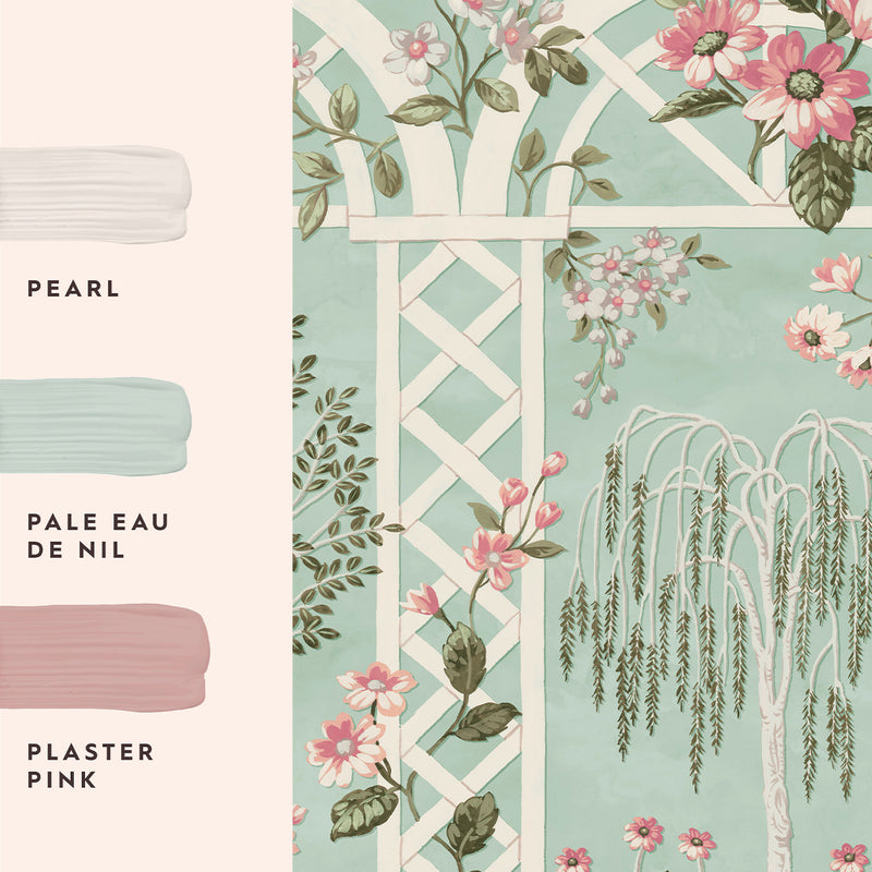 Arlingham Gardens Eau De Nil Mural by Laura Ashley