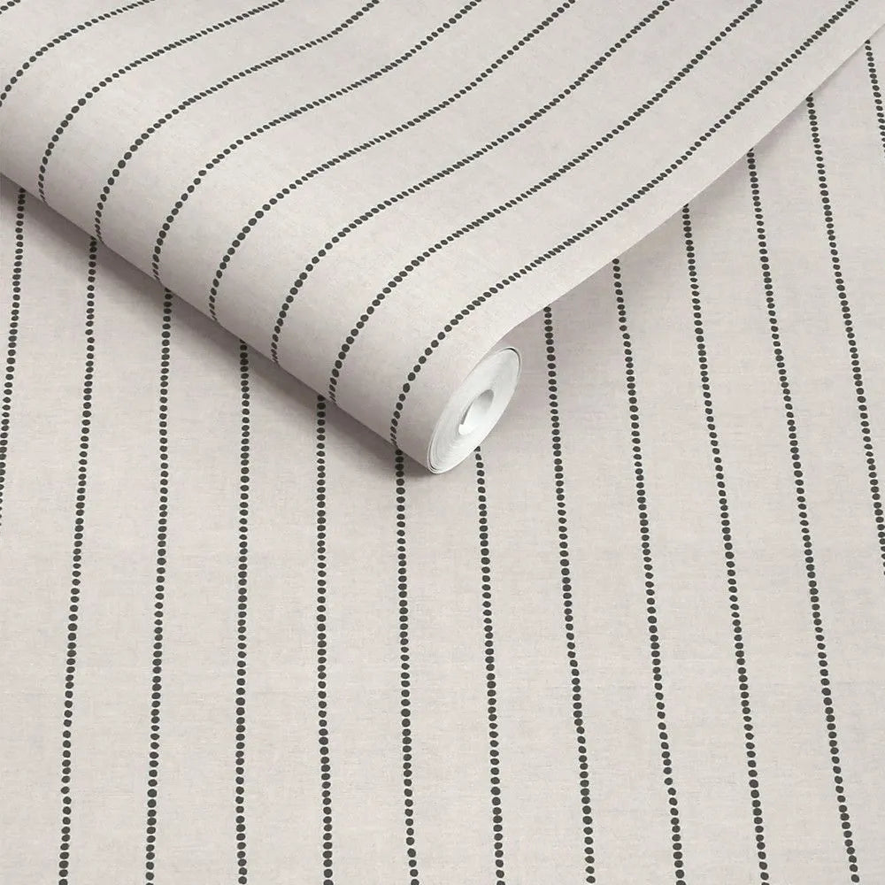 Assembled Pin Stripe Natural Wallpaper by Next