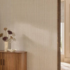 Assembled Pin Stripe Natural Wallpaper by Next