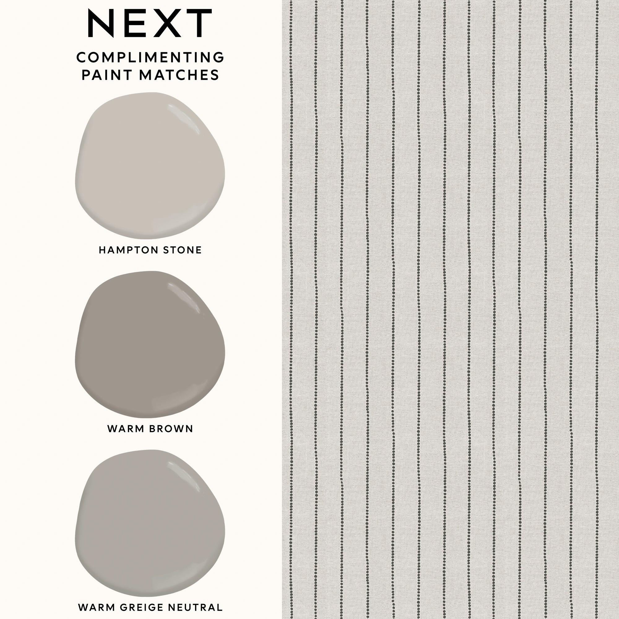 143395 Assembled Pin Stripe Natural Wallpaper by Next