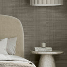 143415 Lamont Weave Shadow Dark Grey Threadscape Wallpaper by Boutique