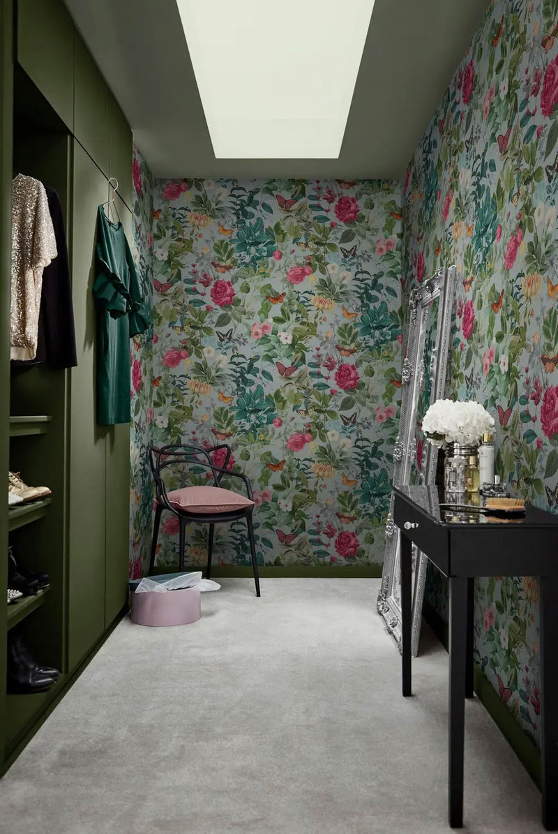 143504 Bodnant Garden Duck Egg Wallpaper by Graham & Brown