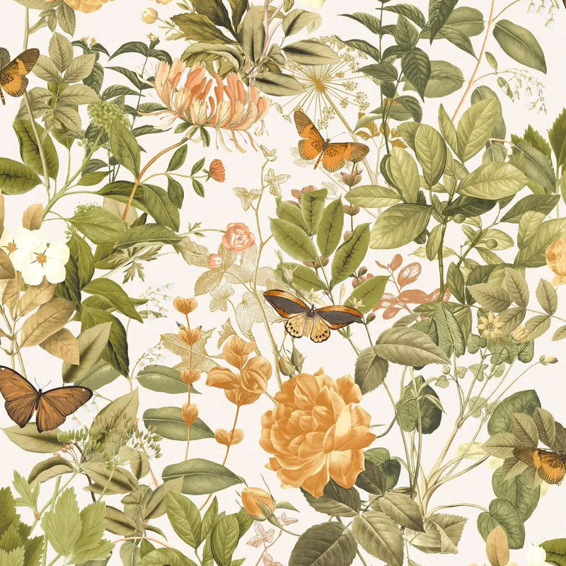 143508 Bodnant Garden Crème Brûlée Wallpaper by Graham & Brown