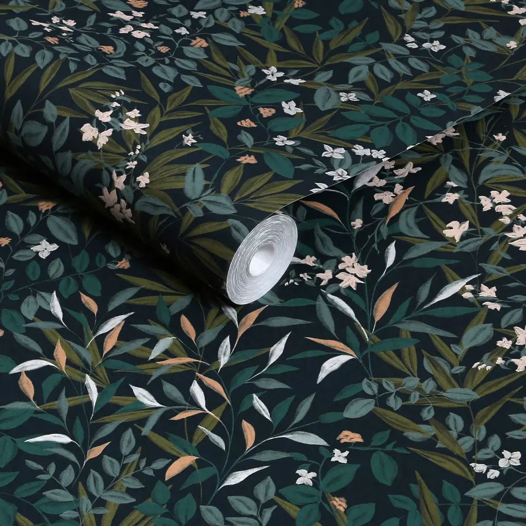 143511 Reverie Navy Wallpaper by Graham & Brown