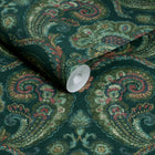 143515 Paisley Tapestry Petrol Wallpaper by Graham & Brown