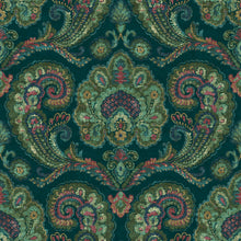 143515 Paisley Tapestry Petrol Wallpaper by Graham & Brown