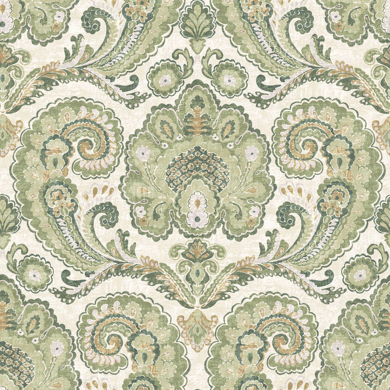 143517 Paisley Tapestry Linen Wallpaper by Graham & Brown