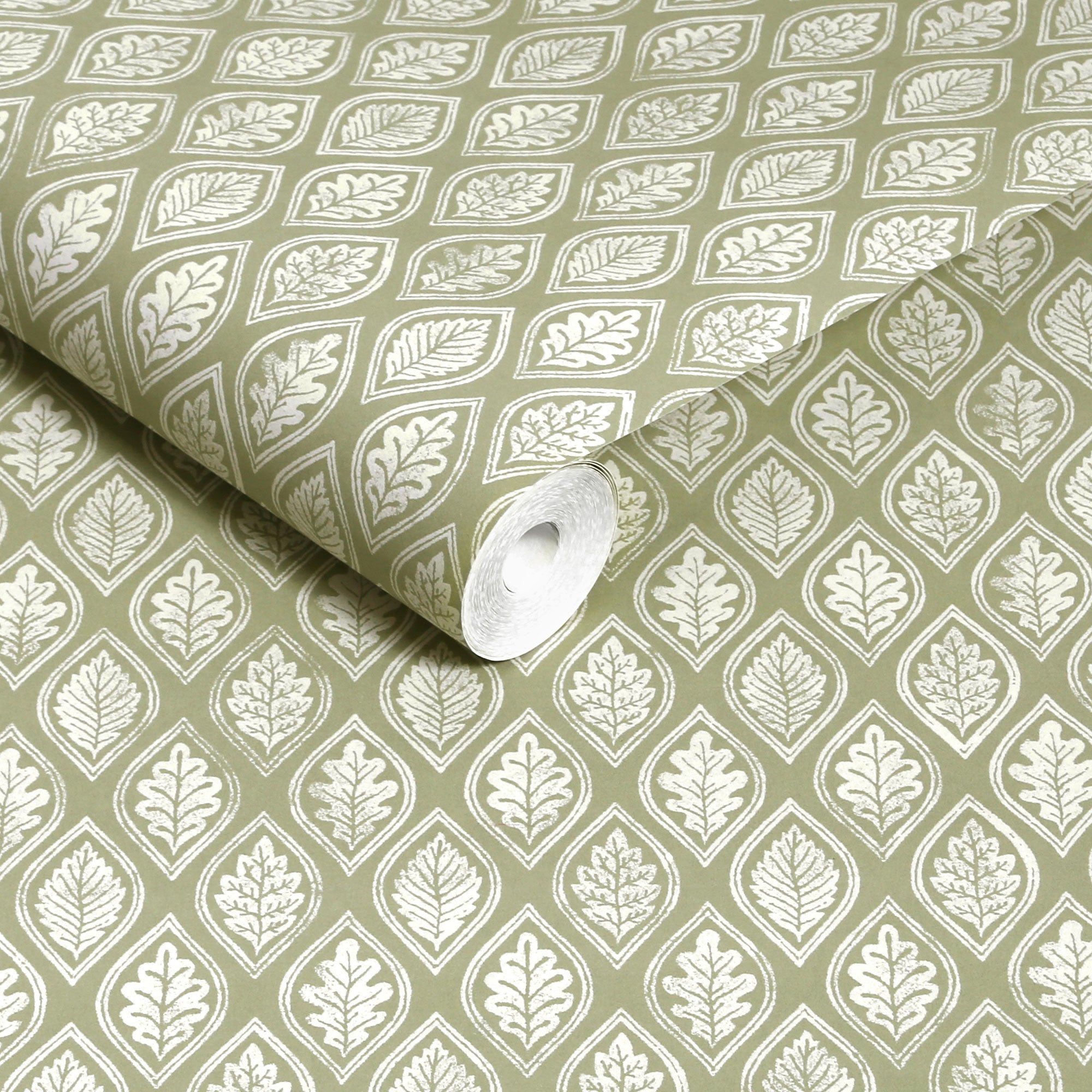 143525 Edo Dark Sage Wallpaper by Graham & Brown