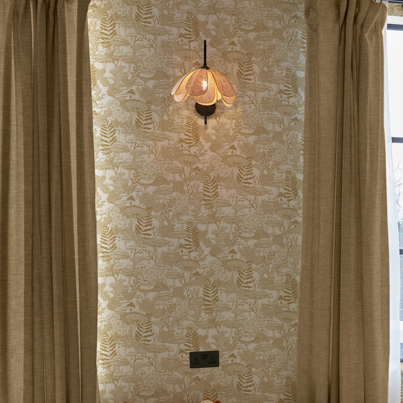 143530 Fungi Folklore Crème Brûlée Wallpaper by Graham & Brown