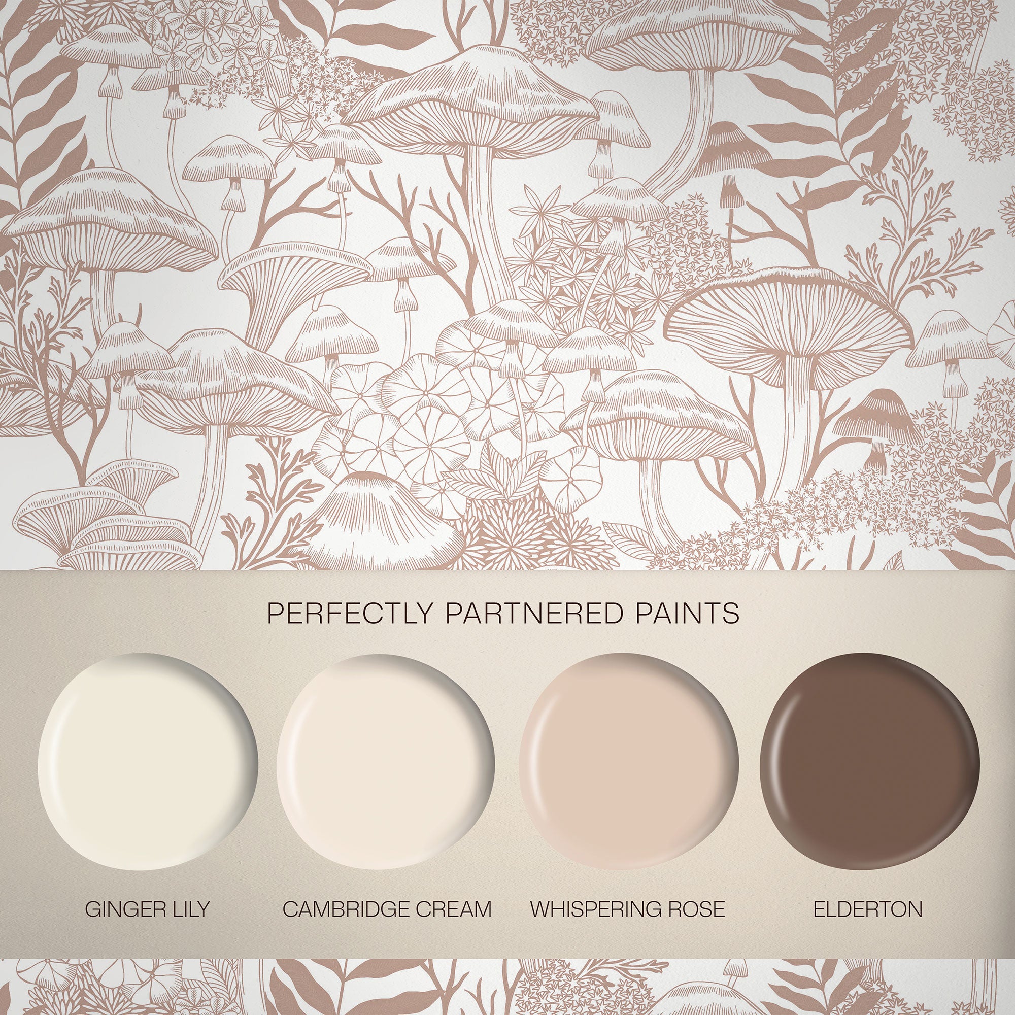 143531 Fungi Folklore Whispering Rose Wallpaper by Graham & Brown