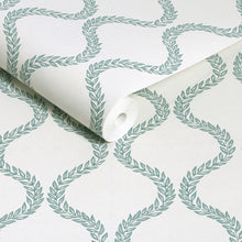 143532 Laurel Leaf Trellis Mist Wallpaper by Graham & Brown