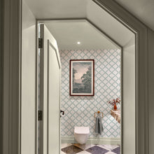 143532 Laurel Leaf Trellis Mist Wallpaper by Graham & Brown