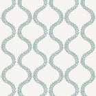 143532 Laurel Leaf Trellis Mist Wallpaper by Graham & Brown