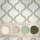 143533 Laurel Leaf Trellis Willow Wallpaper by Graham & Brown