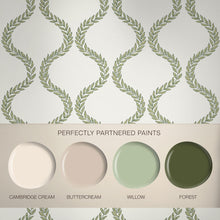 143533 Laurel Leaf Trellis Willow Wallpaper by Graham & Brown