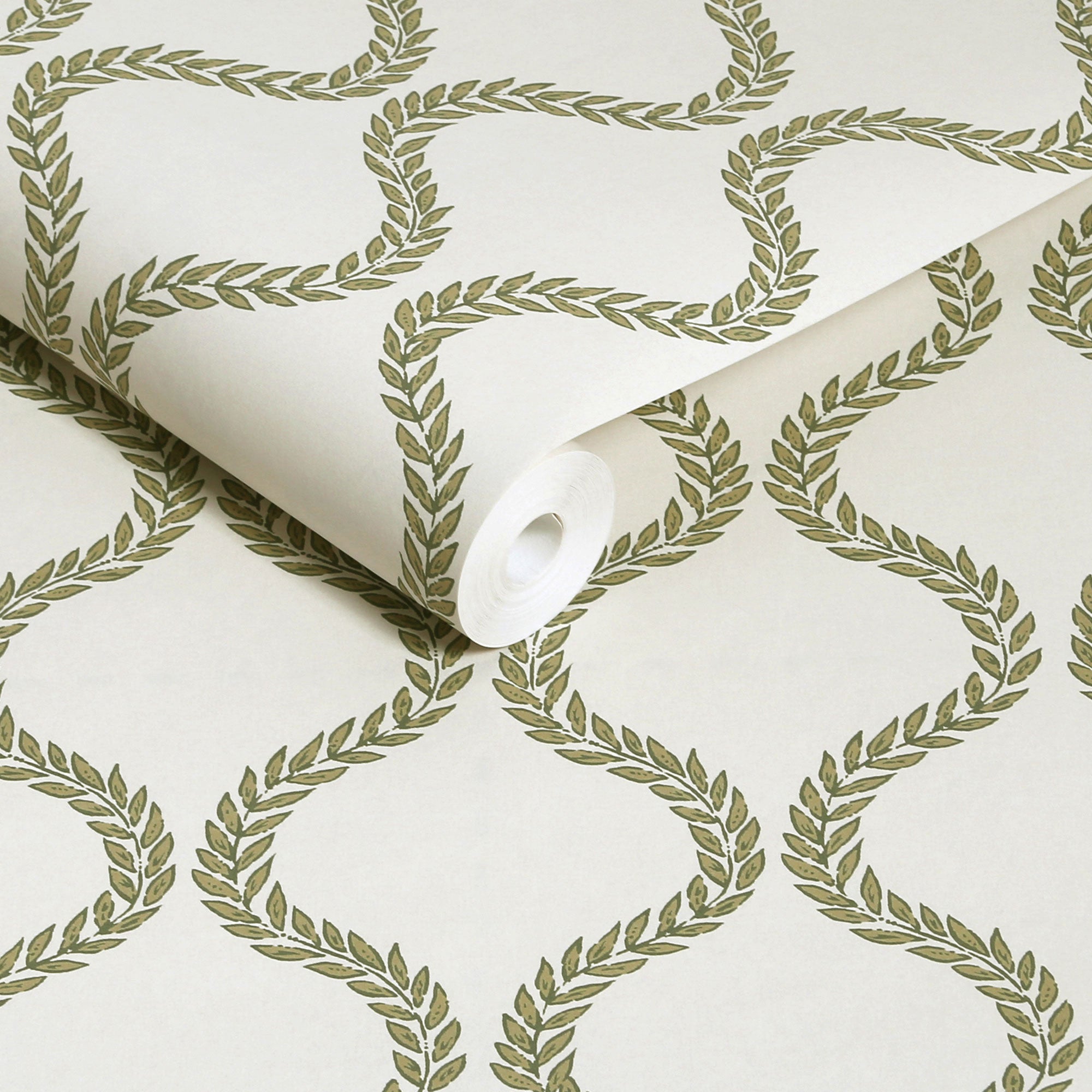 143533 Laurel Leaf Trellis Willow Wallpaper by Graham & Brown