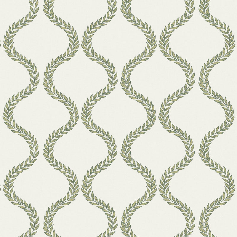 143533 Laurel Leaf Trellis Willow Wallpaper by Graham & Brown