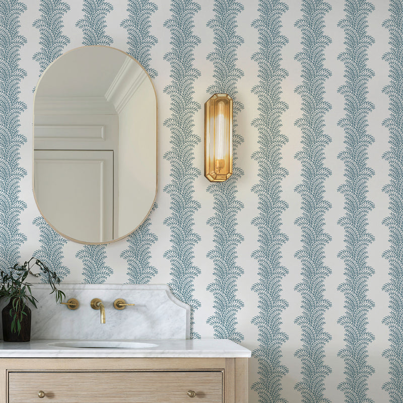 143535 Whispering Fern Navy Wallpaper by Graham & Brown