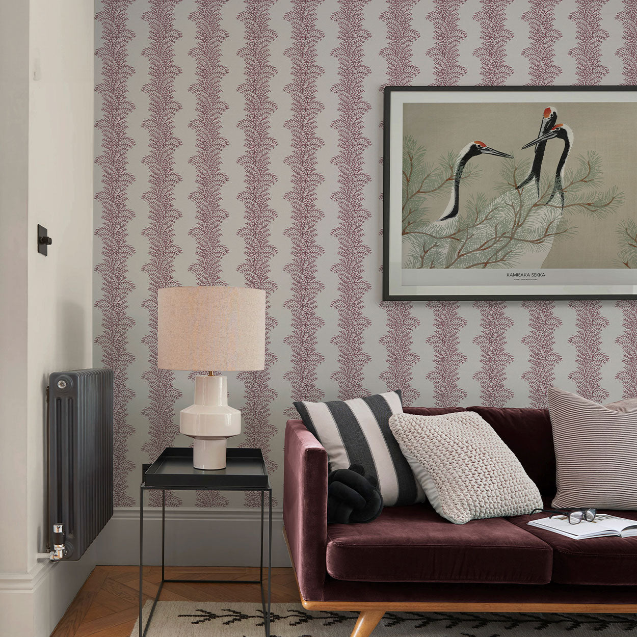 143538 Whispering Dern Divine Damson Wallpaper by Graham & Brown