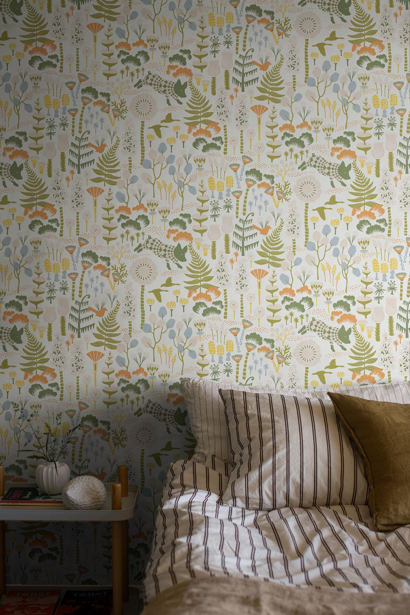 1450 Hanna Werning Hoppmosse Multicoloured Icons Wallpaper by Boråstapeter