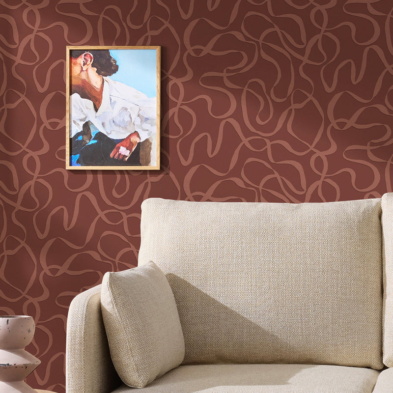 145210 Varri Berry Red Wallpaper by Made