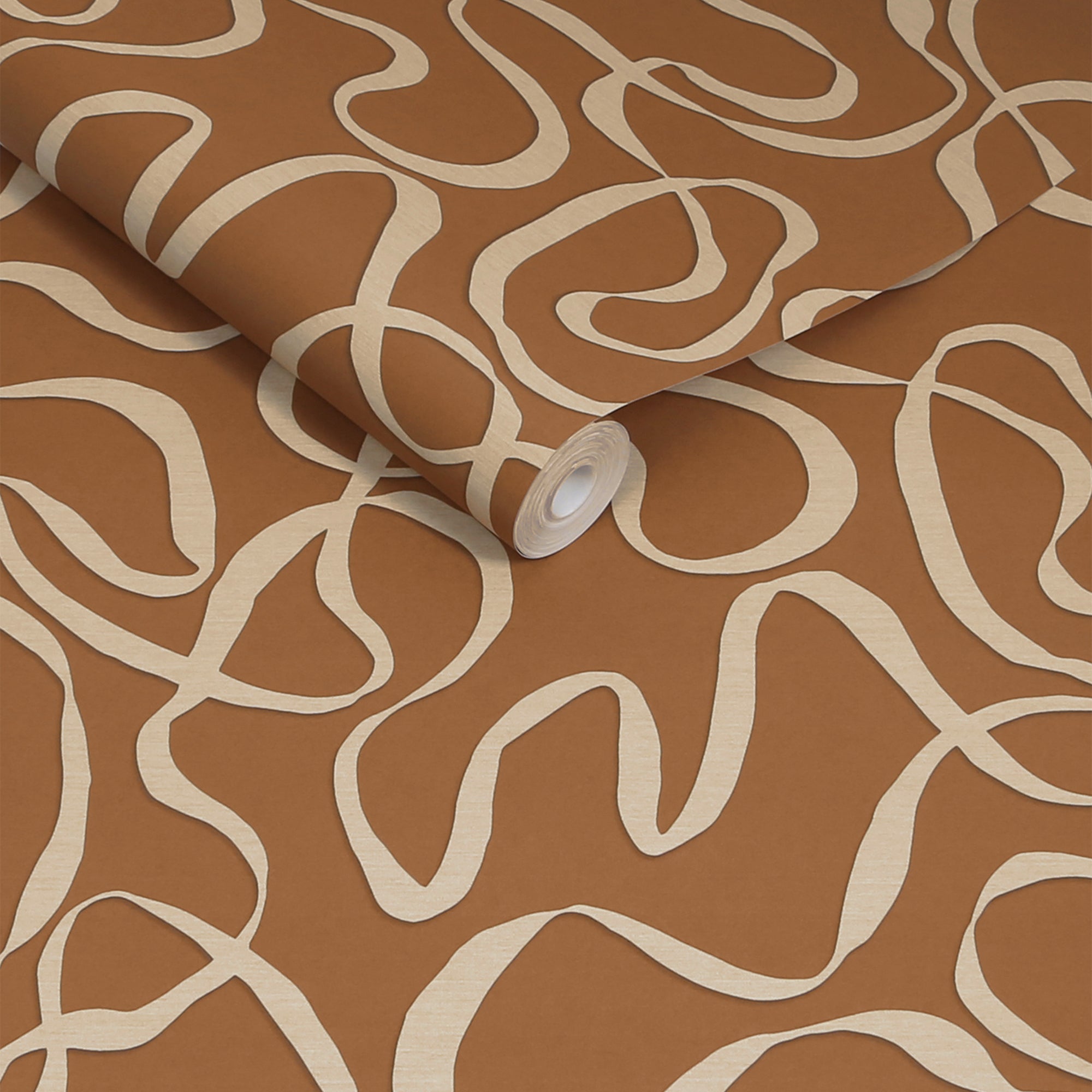 145212 Varri Burnt Orange Orange Wallpaper by Made