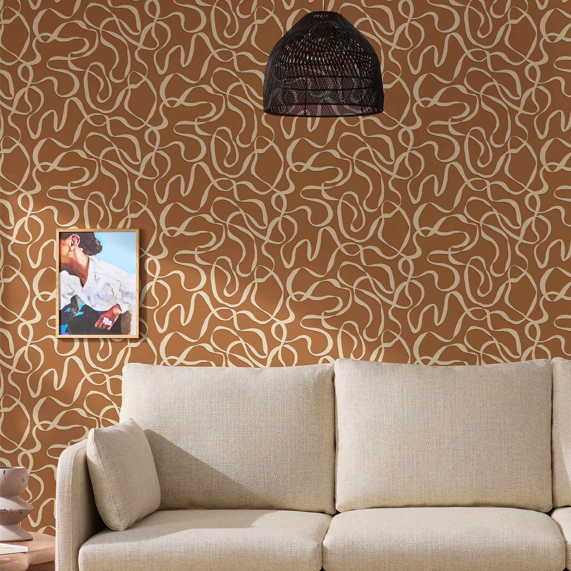 145212 Varri Burnt Orange Orange Wallpaper by Made