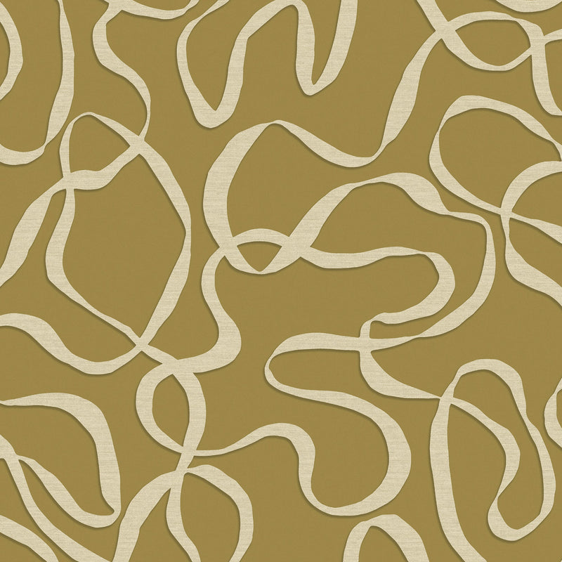 145213 Varri Ochre Yellow Wallpaper by Made