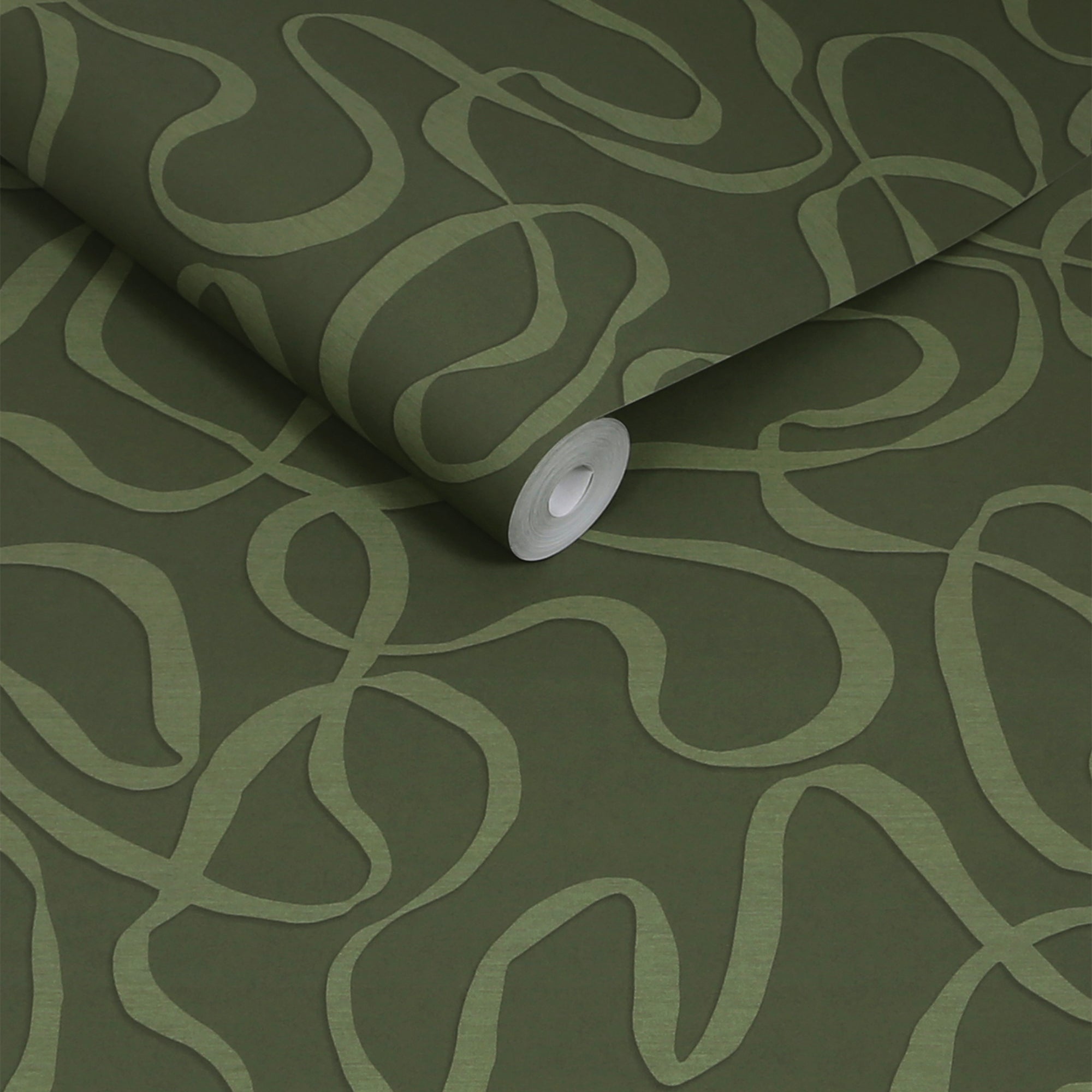 145214 Varri Moss Green Wallpaper by Made