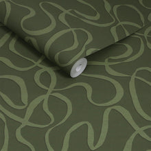 145214 Varri Moss Green Wallpaper by Made