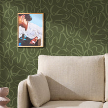 145214 Varri Moss Green Wallpaper by Made
