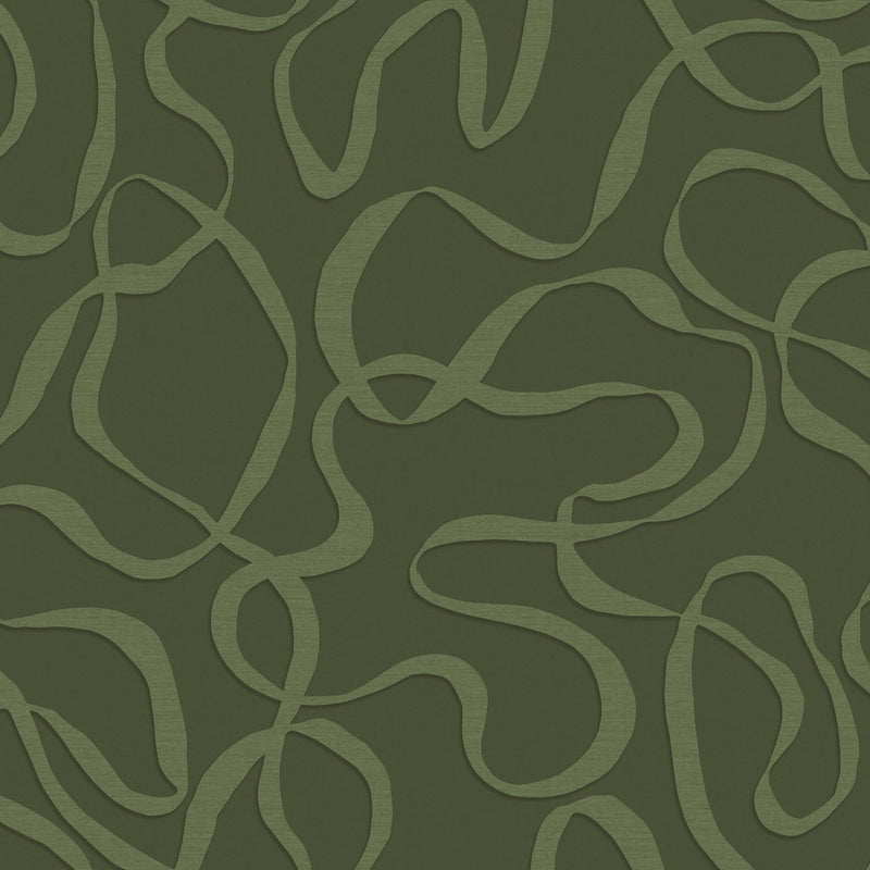145214 Varri Moss Green Wallpaper by Made