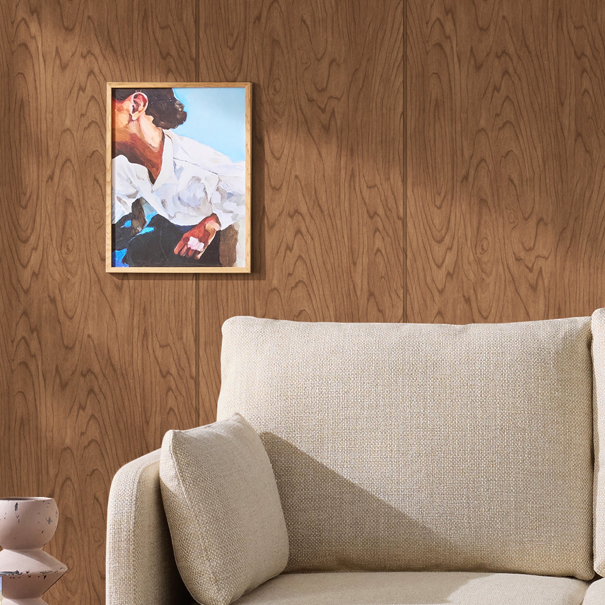 145215 Orly Mid Tone Timber Brown Wallpaper by Made
