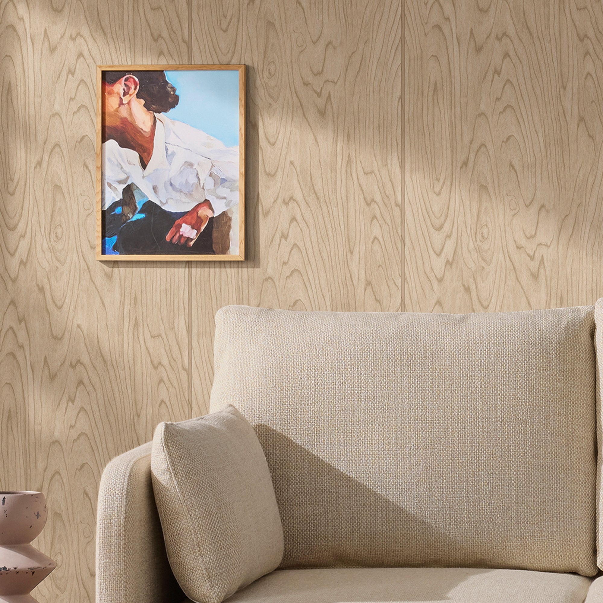 145216 Orly Light Timber Cream Wallpaper by Made
