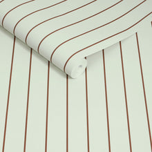 145218 Kyria Mint & Chocolate Stripe Green Wallpaper by Made