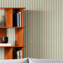 145218 Kyria Mint & Chocolate Stripe Green Wallpaper by Made