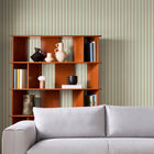 145218 Kyria Mint & Chocolate Stripe Green Wallpaper by Made