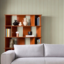 145218 Kyria Mint & Chocolate Stripe Green Wallpaper by Made